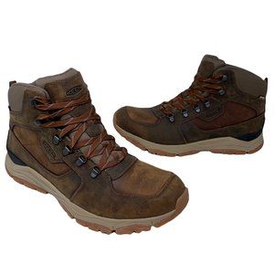 Keen Mens Innate Hiking Trail Boots Brown Leather Lace Up Waterproof 14 New
